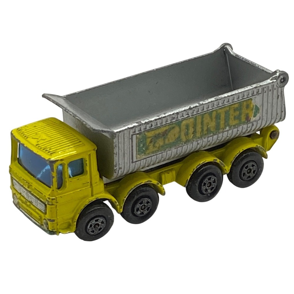 Vintage Matchbox Lesney No 51 8 Wheel Tipper Truck Yellow Ergomatic Cab England‎